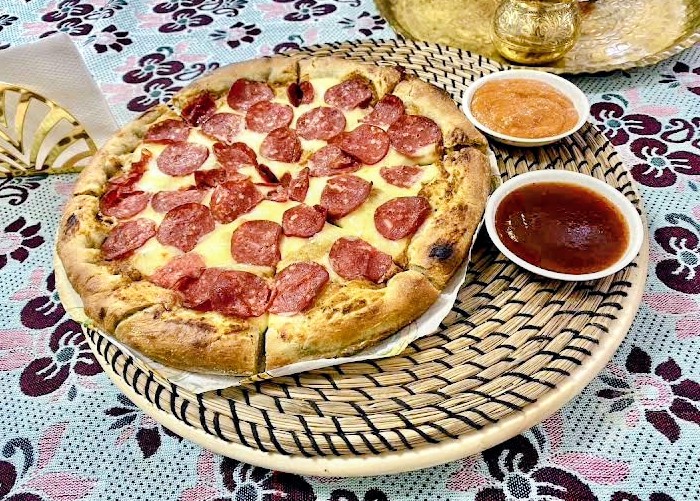 Arabic Beef Pepperoni Pizza served at Restoran Jabal Dahlia